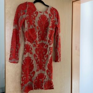 For love and lemons red lace dress